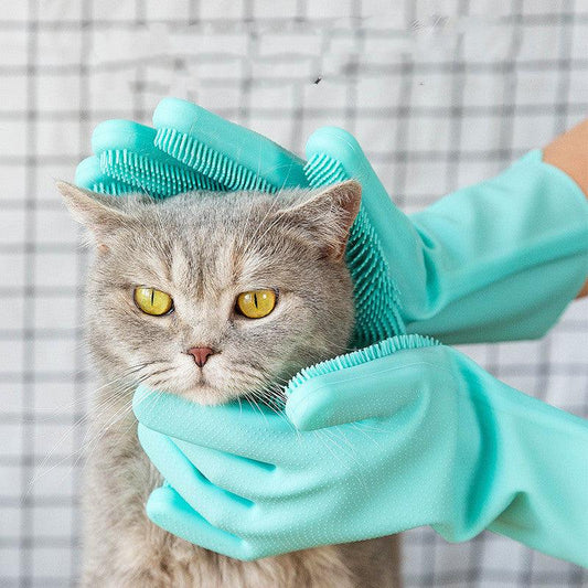 Pet Grooming Hair Comb Glove - Gentle Massage and Shedding Brush for Dogs and Cats