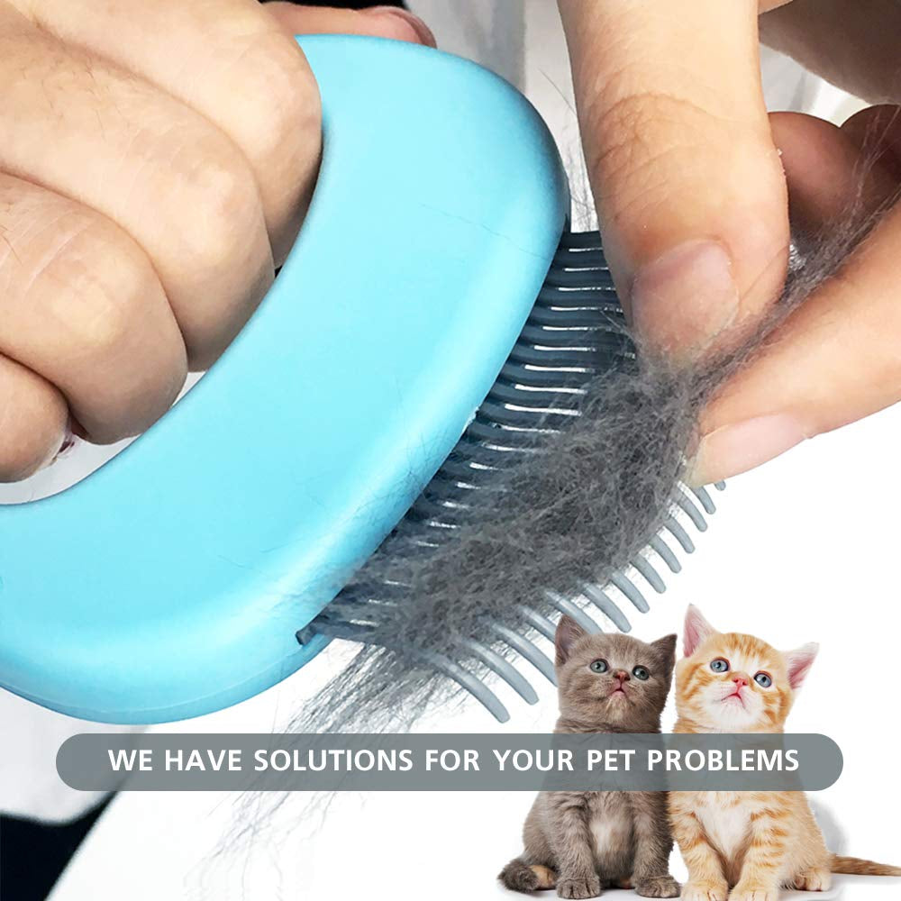 Gentle Cat Grooming Comb Massager - Pet Hair Remover Nail Clipper Cat Puppy Rabbit Pet Shell Massage Deshedding Grooming Shedding Trimming Soft Tools Removing/Loosing Matted Fur Knots Tangles Painless